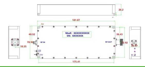 250MHz100W无线射频模块